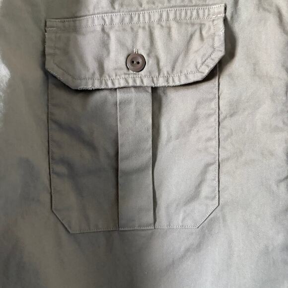 J Crew Broken in Chino Mens L shirt Khaki 100% Cotton VINTAGE GORPCORE preppy - Picture 8 of 10